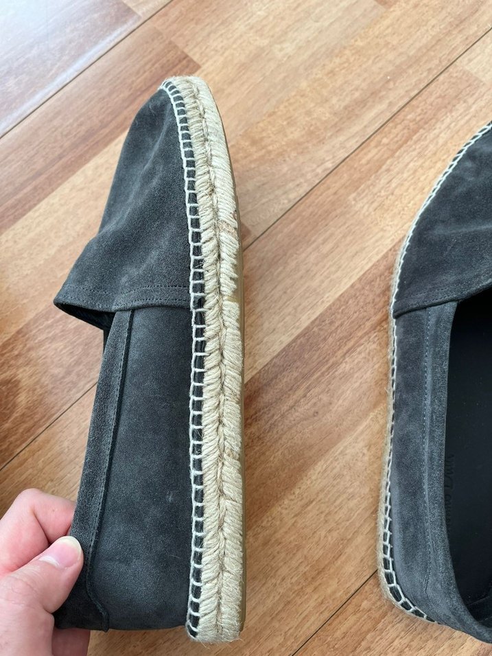 Gri Süet Espadril - Görsel 3