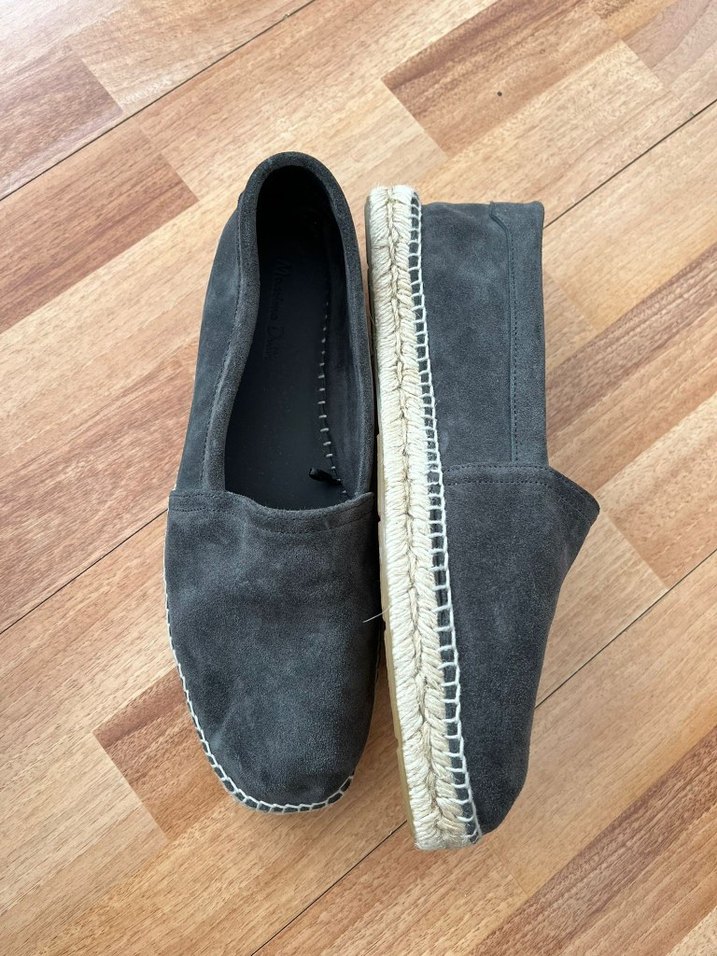 Gri Süet Espadril - Görsel 4