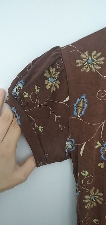 Diğer Günlük penye kahve elbise