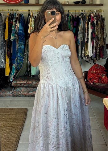 l Beden Vintage nişan elbisesi ya da gelinlik