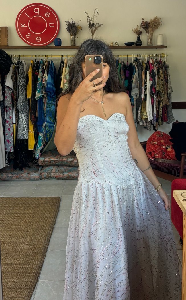 Vintage nişan elbisesi ya da gelinlik - Görsel 4