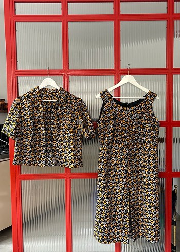 Vintage el dikimi takım ceket ve elbise - Görsel 6