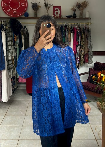 Vintage dantel abiye ceket - Görsel 2