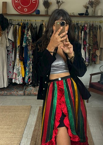 Vintage önlük etek - Görsel 4