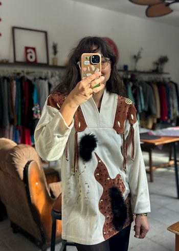 Vintage muhteşem kazak - Görsel 4