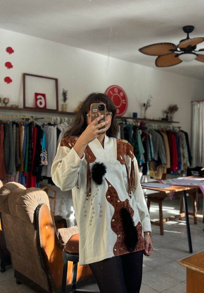 Vintage muhteşem kazak - Görsel 2