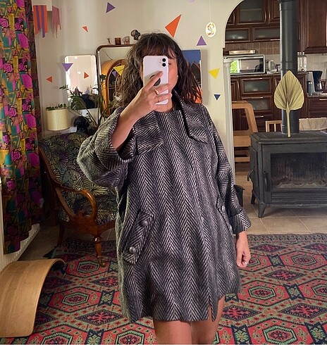 Vintage yün kaban