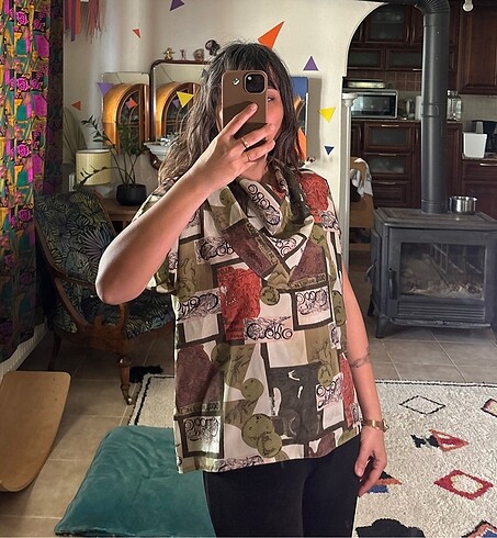 American Vintage Vintage degaje yaka bluz
