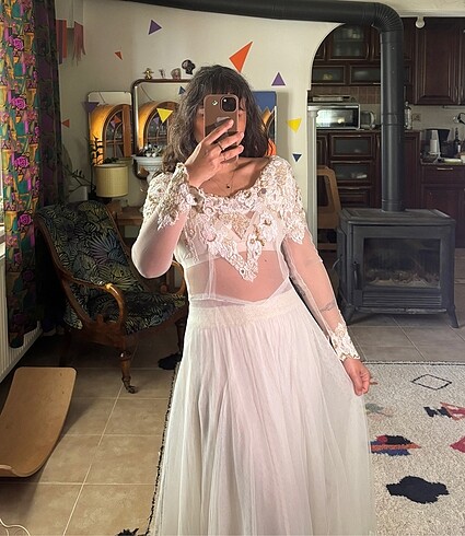 Vintage gelinlik - Görsel 5