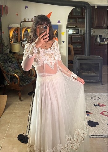 Vintage gelinlik - Görsel 6