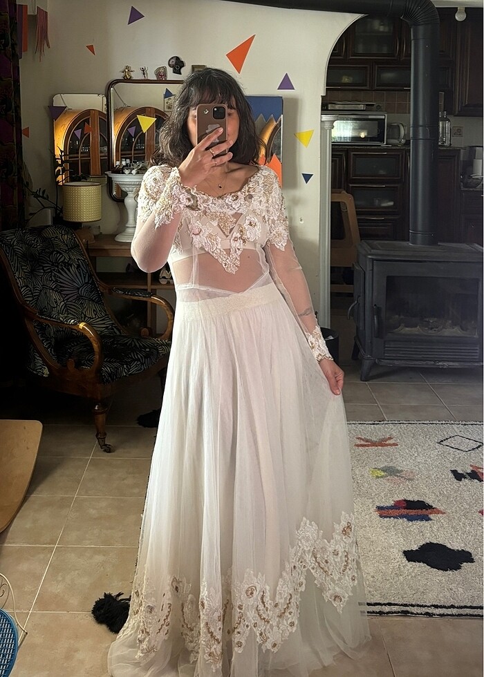 Vintage gelinlik - Görsel 3