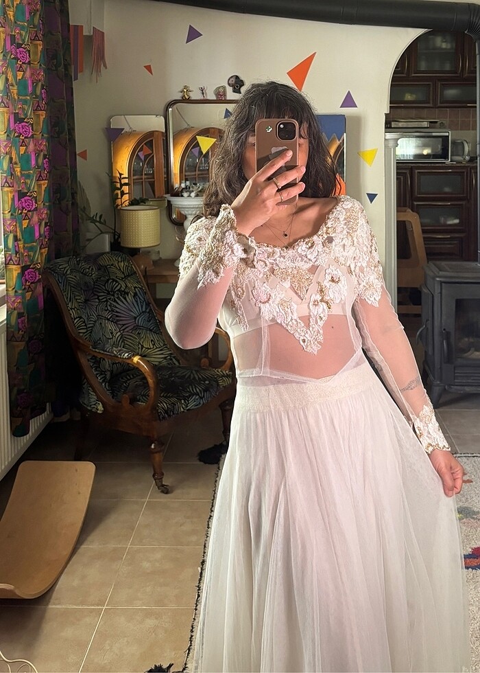 Vintage gelinlik - Görsel 5