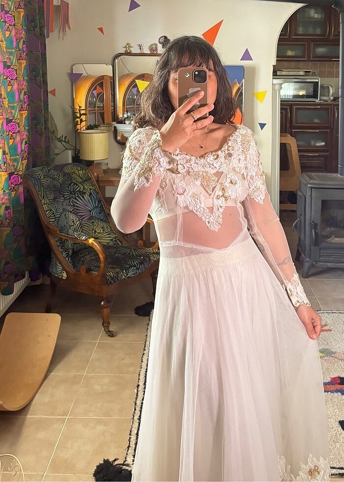 Vintage gelinlik - Görsel 4