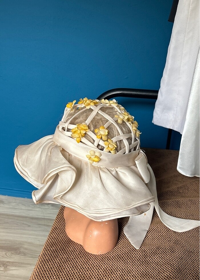 Vintage gelinlik şapkası - Görsel 4