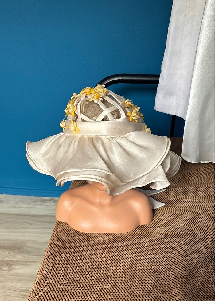 Vintage gelinlik şapkası - Görsel 5