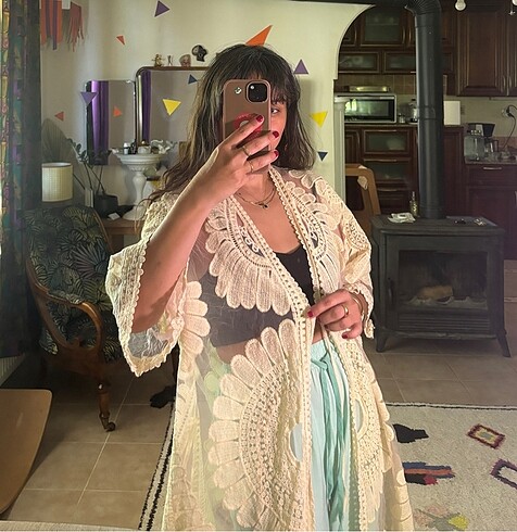 l Beden sarı Renk Vintage kimono