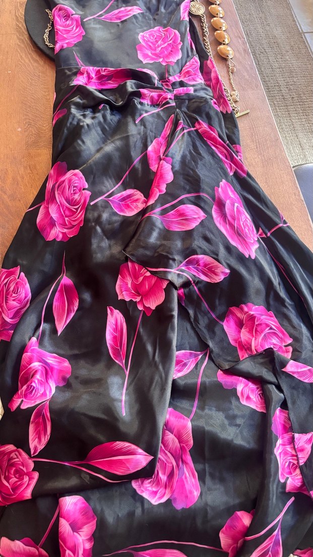 Vintage saten y2k elbise — görsel 7/8