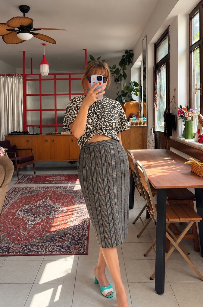 Vintage blazer ve etek takım — görsel 8/10