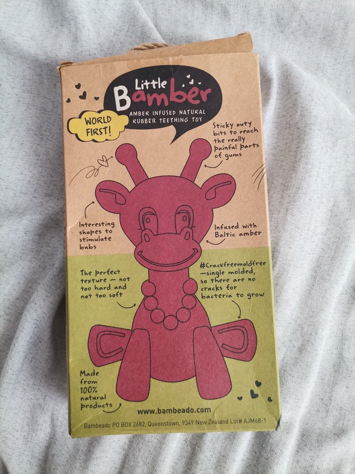 Kehribar ve Doğal Kauçuk Zürafa Diş Kaşıyıcı - Görsel 2