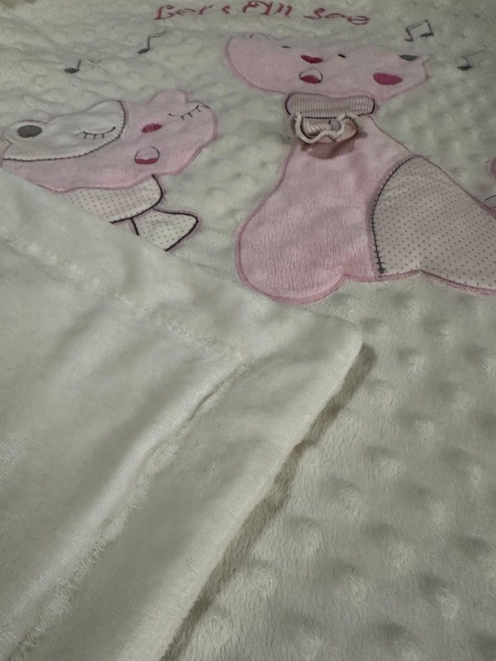 Beyaz Baskılı Çocuk Battaniyesi - Görsel 4