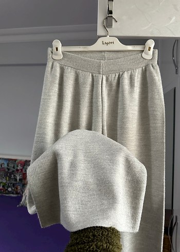 Gri Kadın Pamuk Rahat Kesim Pantolon - Görsel 3