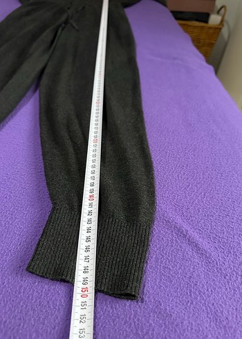 Kadın Siyah Düğmeli Uzun Kol Tulum - Görsel 7