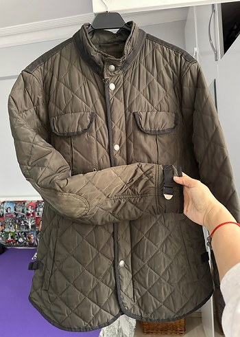 Düğmeli Kahverengi Erkek Mont - Görsel 2