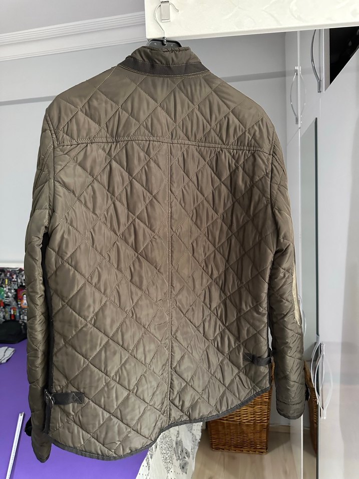 Düğmeli Kahverengi Erkek Mont - Görsel 4