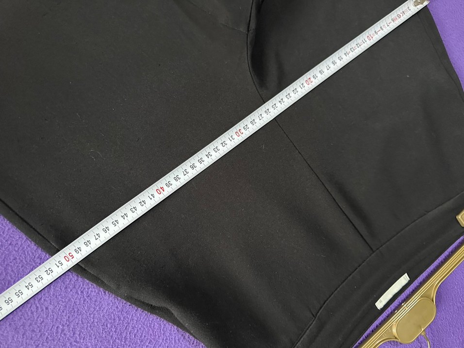 Kadın Siyah Pilili Midi Kumaş Pantolon - Görsel 5