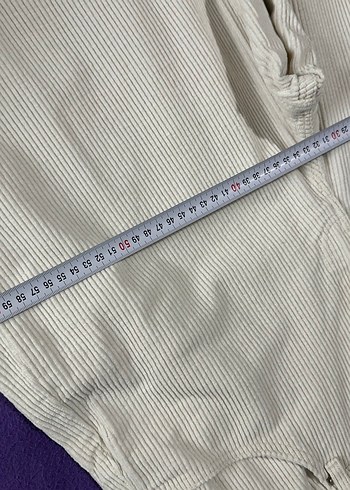 Kadın Beyaz Rahat Kesim Midi Kot Pantolon - Görsel 6