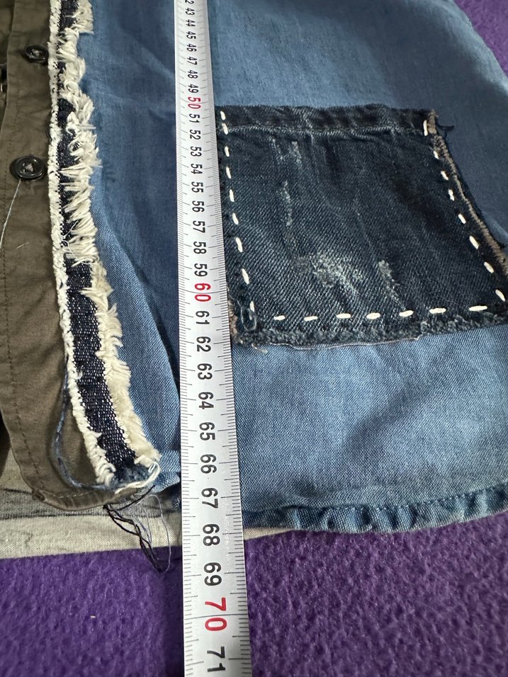 Erkek Kamuflaj ve Denim Düğmeli Ceket - Görsel 5