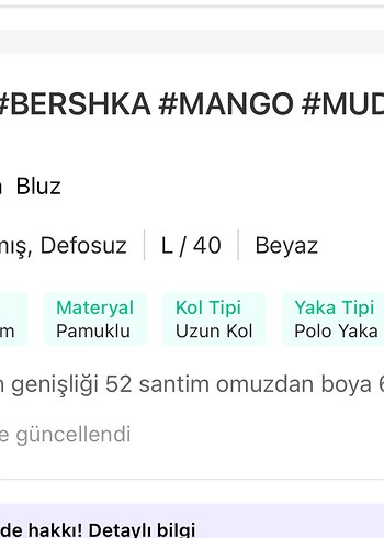 Zara Düğmeli Beyaz Kadın Gömlek