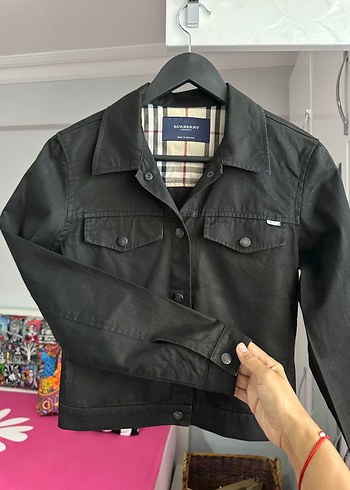 Düğmeli Siyah Denim Kadın Ceket