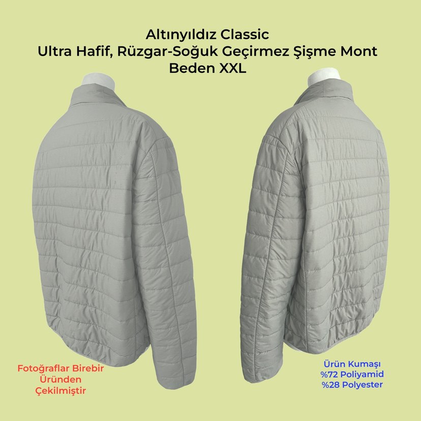 Altınyıldız Classic Gri Şişme Mont XXL — görsel 5/8