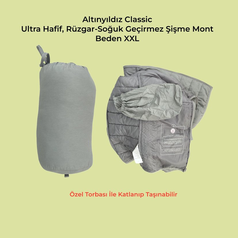 Altınyıldız Classic Gri Şişme Mont XXL — görsel 8/8