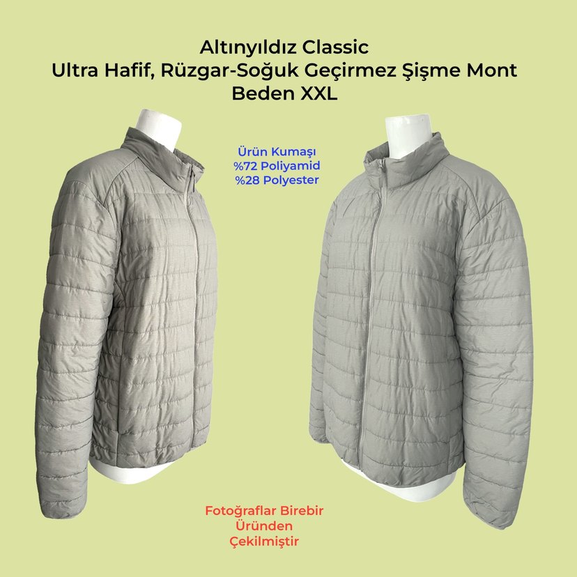 Altınyıldız Classic Gri Şişme Mont XXL — görsel 3/8