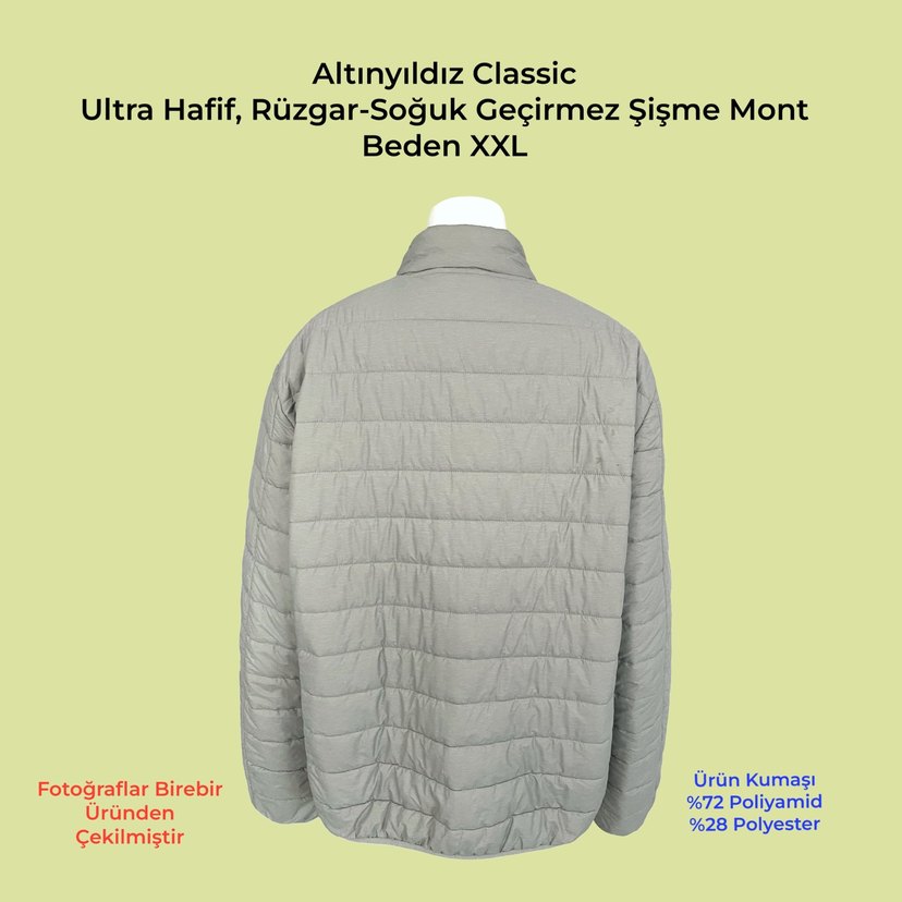 Altınyıldız Classic Gri Şişme Mont XXL — görsel 4/8