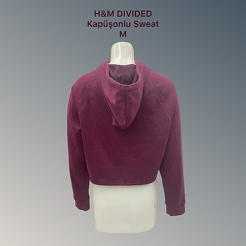 m Beden bordo Renk H&M Divided Kapüşonlu Sweat