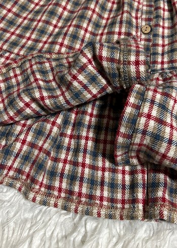 Bordo Ekose Desenli Uzun Kollu Kız Elbisesi 1,5 yaş - Görsel 5