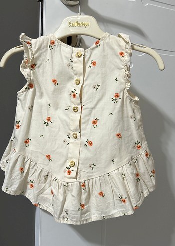 Kız Çocuk Nakışlı Fırfırlı Pamuklu Elbise - Görsel 3