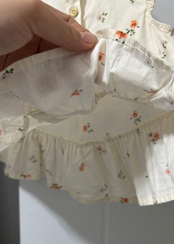 Kız Çocuk Nakışlı Fırfırlı Pamuklu Elbise - Görsel 5