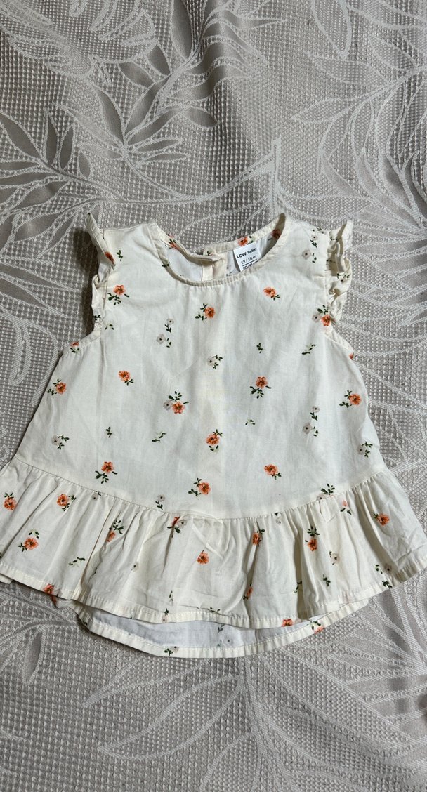 Kız Çocuk Nakışlı Fırfırlı Pamuklu Elbise - Görsel 2