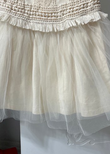 Kız Çocuk Nakışlı Bohem Renkli Elbise - Görsel 4