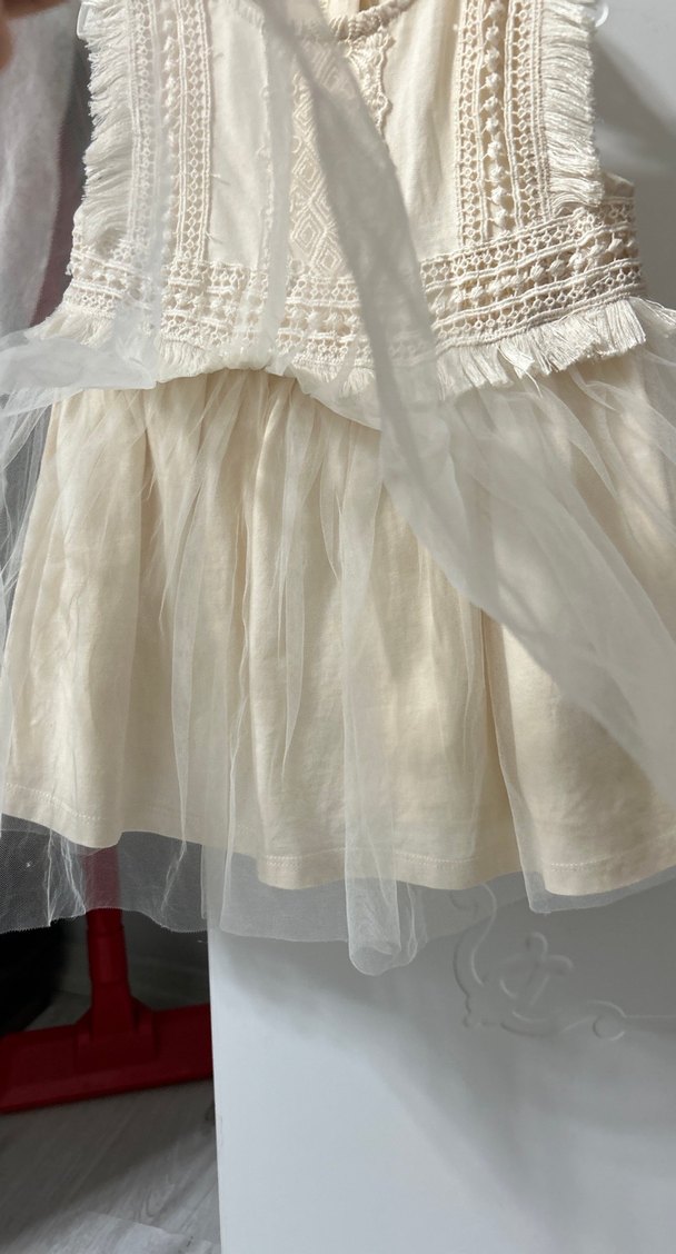 Kız Çocuk Nakışlı Bohem Renkli Elbise - Görsel 5