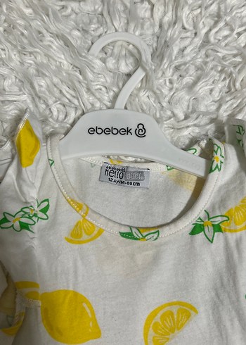 Sarı Çiçekli Kolsuz Kız Çocuk Elbisesi 1 yaş - Görsel 2