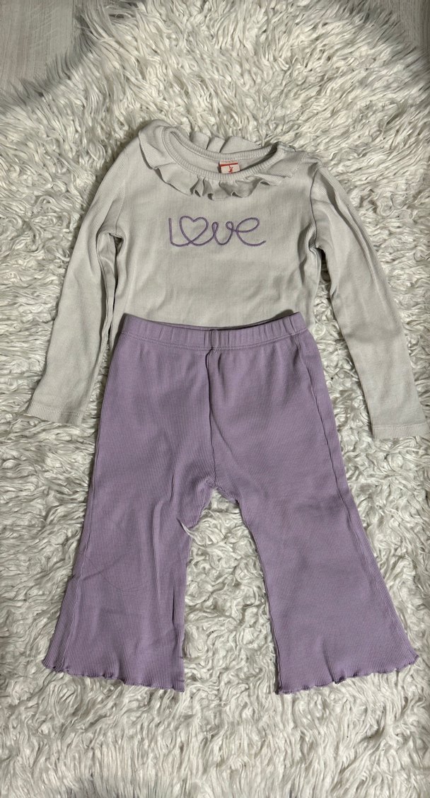 Dantel Detaylı Uzun Kollu Bebek Kız Takımı - Görsel 2