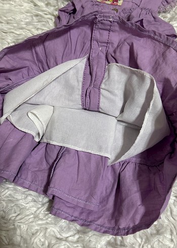 Kız Çocuk Mor Fırfırlı Bohem Elbise 2/3 yaş - Görsel 5