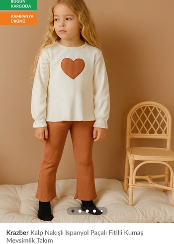 Uzun Kollu Triko Bebek Kız Takımı 24/36 ay - Görsel 4