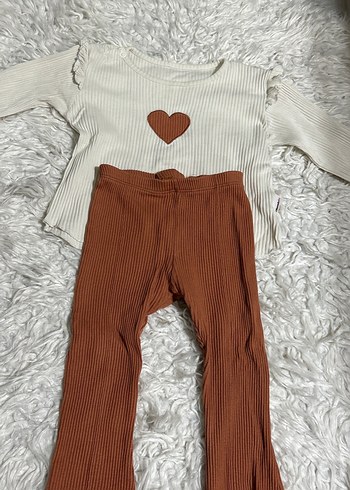 Uzun Kollu Triko Bebek Kız Takımı 24/36 ay - Görsel 2