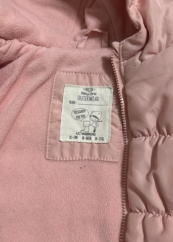 Kız Çocuk Pudra Pembesi Kürk Detaylı Mont - Görsel 2